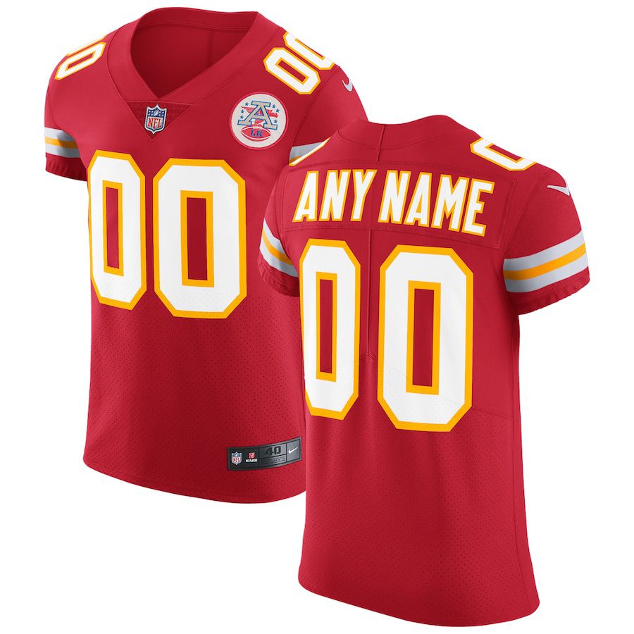 Men Kansas City Chiefs Nike Red Vapor Untouchable Custom Elite NFL Jersey->customized nfl jersey->Custom Jersey